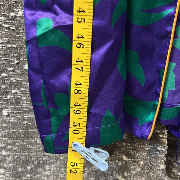 Victoria’s Secret Size M/L Floral‎ Vintage Yellow Label Purple Green Tassel Robe - Picture 3 of 11